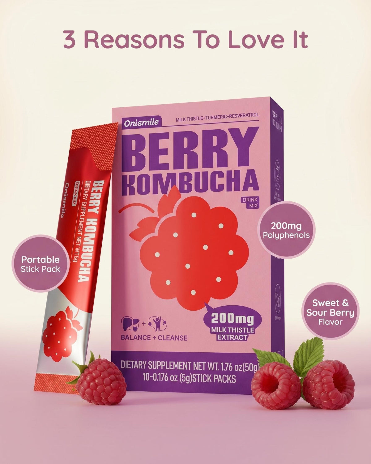 Kombucha Mixed Berry Flavor